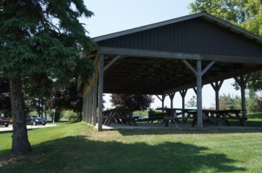 Covered Picnic Shelter in a Park