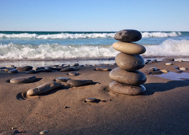 Balancing Rocks at the Beach