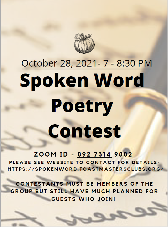 SPOKEN WORD POETRY CONTEST 