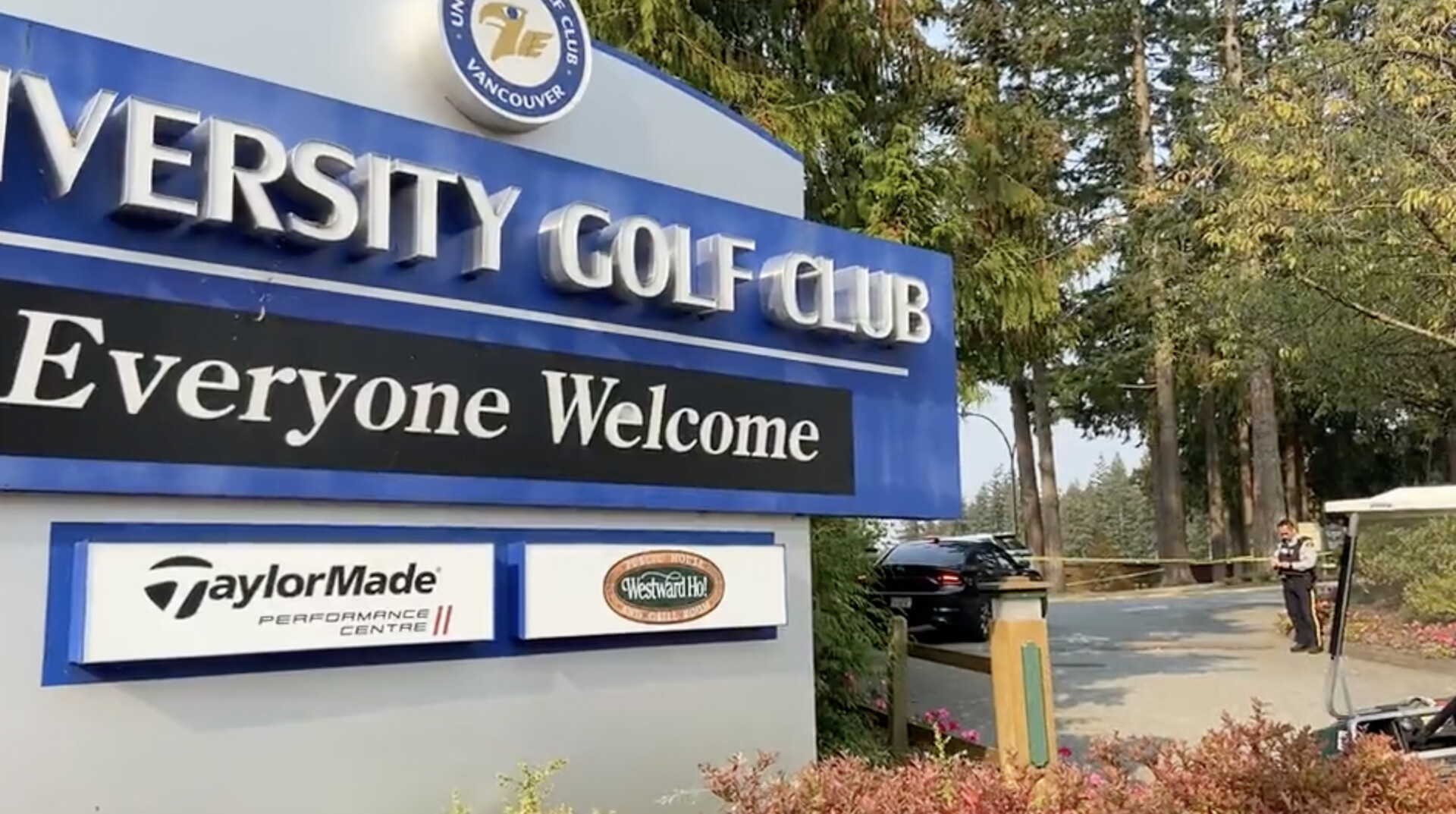UBC Golf Course welcome sign