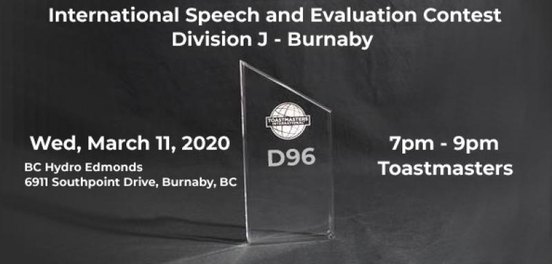 Toastmasters Division J International Speech and Evaluation Contest